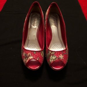 Red Espadrille heels